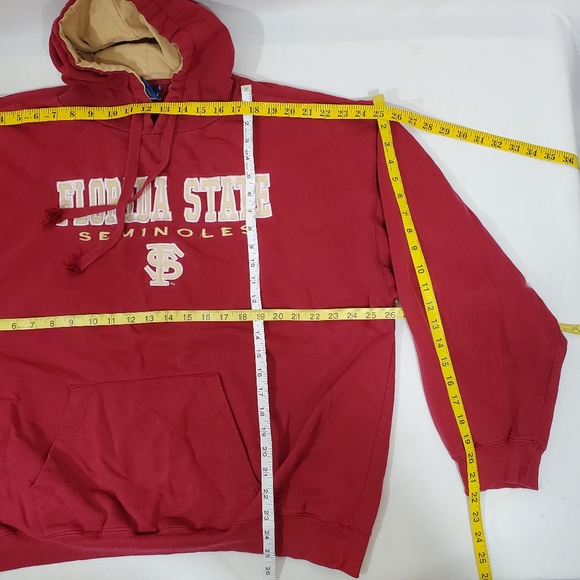 Vintage Florida State Seminoles Hoodie Sweatshirt XL Red Baggy, Oversized Heavy - Picture 14 of 16